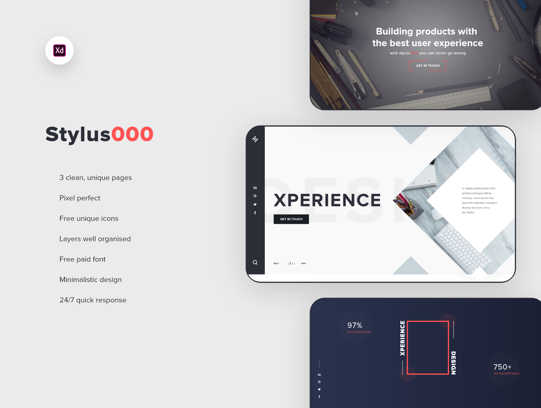 Stylus000 自由职业创意机构设计公司创意登陆页面网站