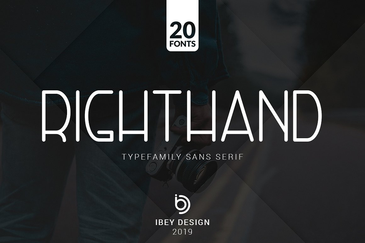 20款令人惊叹的现代无衬线字体 RightHand - 20