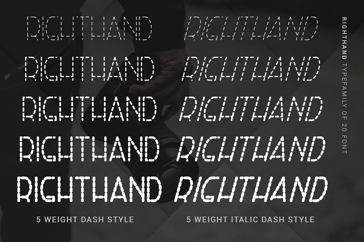 20款令人惊叹的现代无衬线字体 RightHand - 20