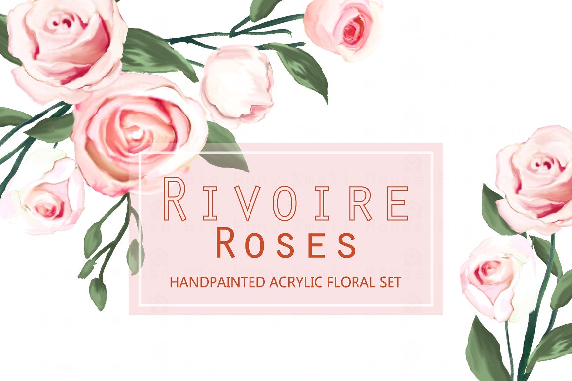里瓦尔玫瑰亚克力剪贴画艺术 Rivoire Roses Ac