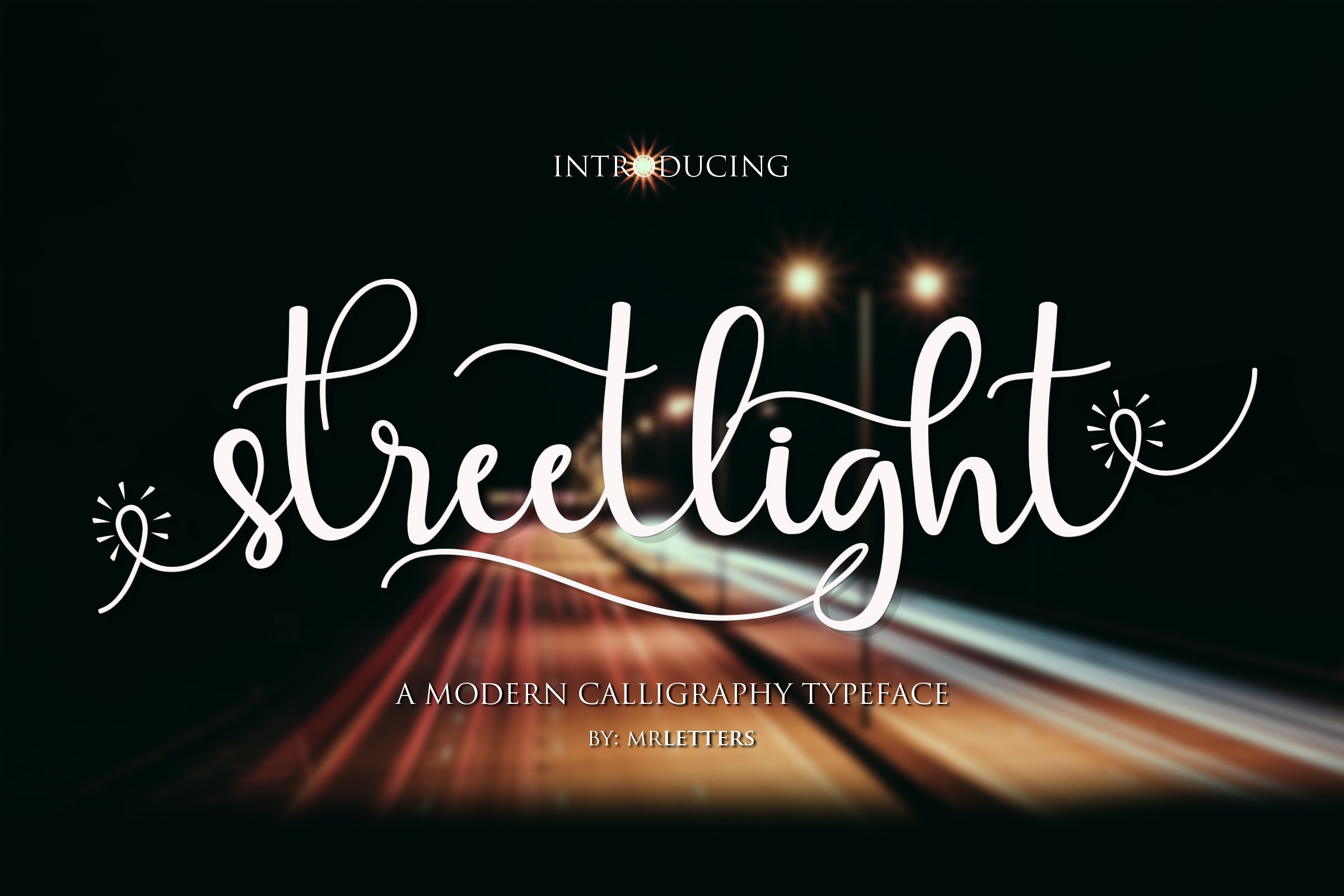书法手写英文字体 Streetlight Script #1