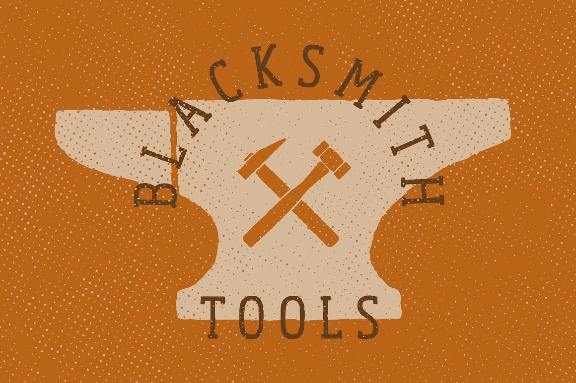 手工绘制工具图形 Blacksmith Tools By
