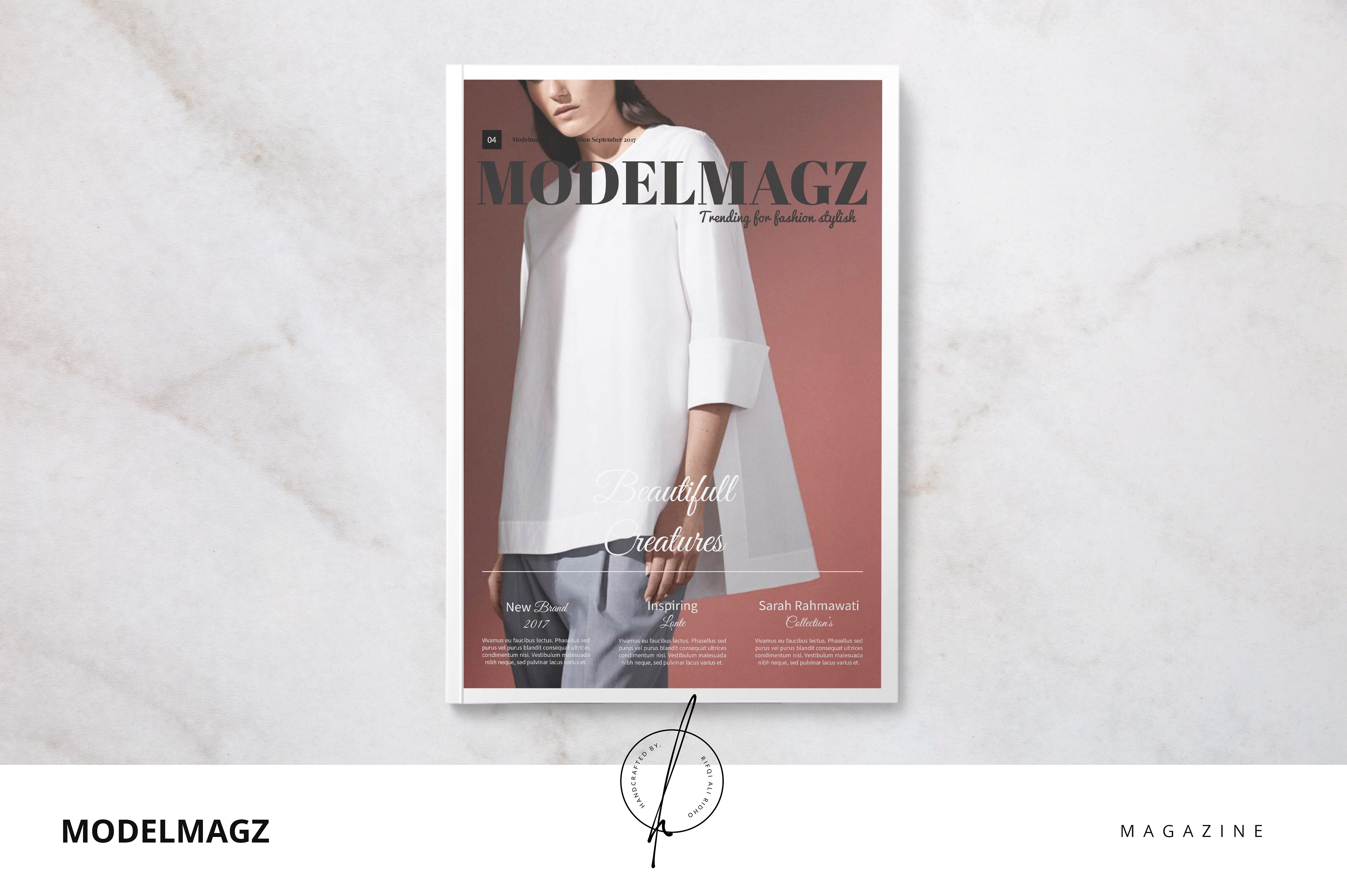 时装杂志设计模板Modelmagz Magazine