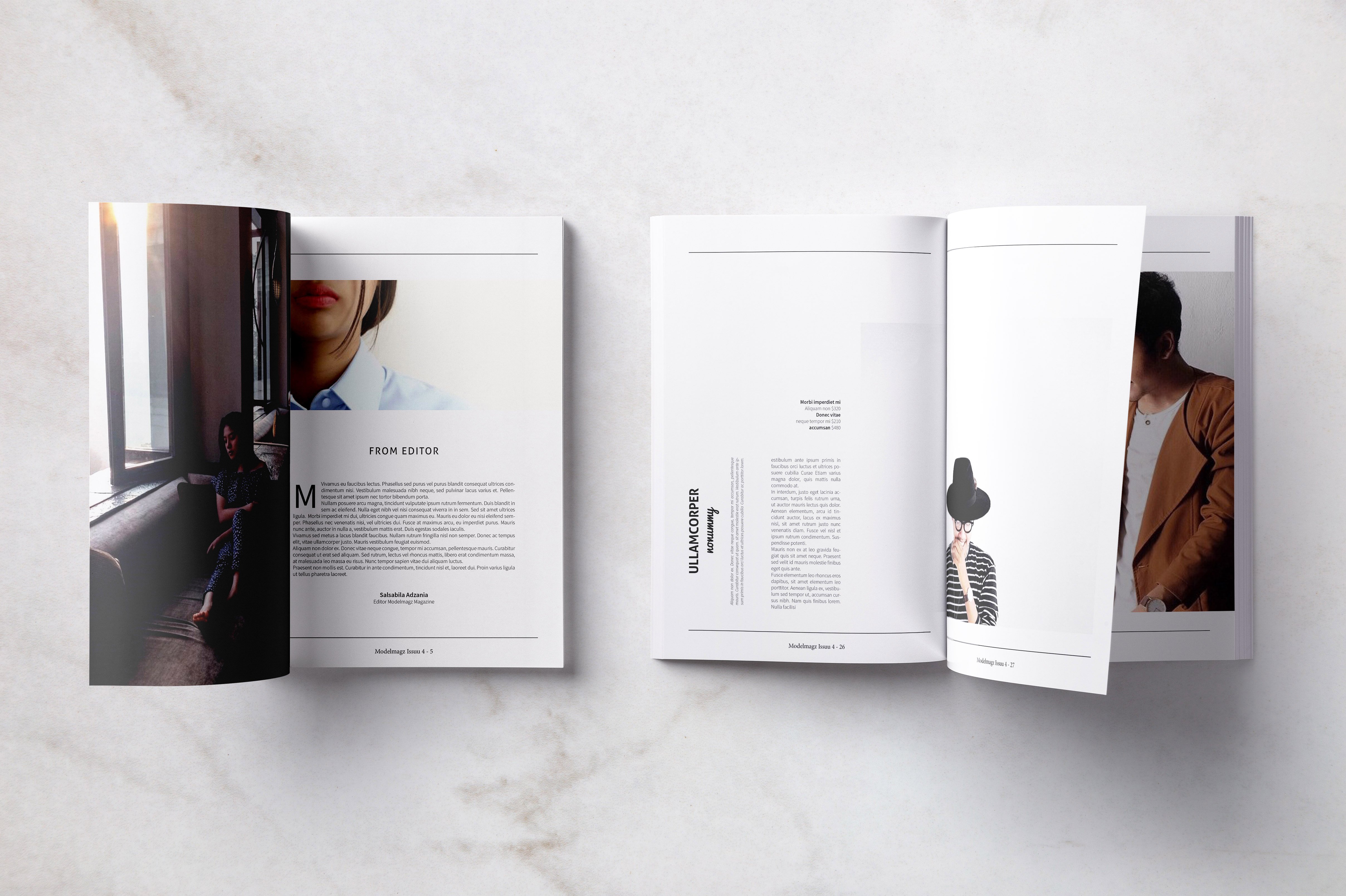 时装杂志设计模板Modelmagz Magazine