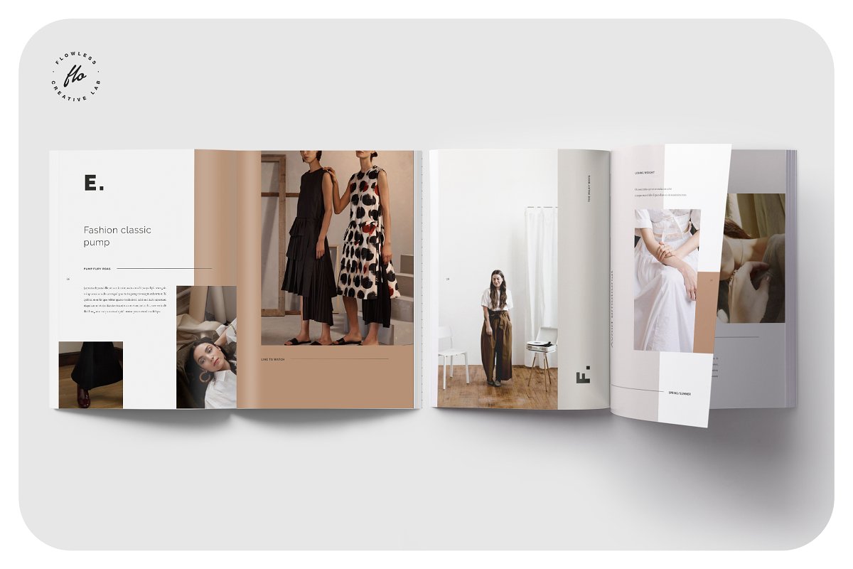 时尚服饰摄影画册作品集设计模板Portfolio #3590