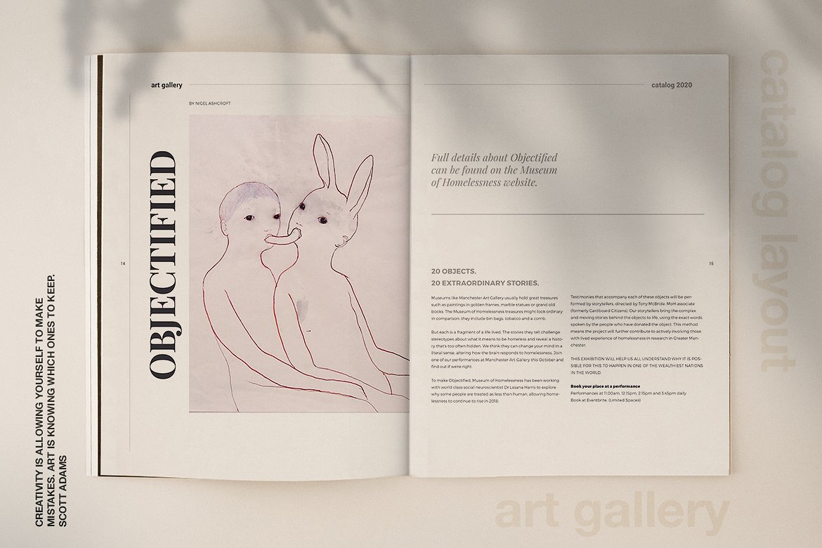 艺术作品画册杂志欣赏目录模板 Art Gallery Cat