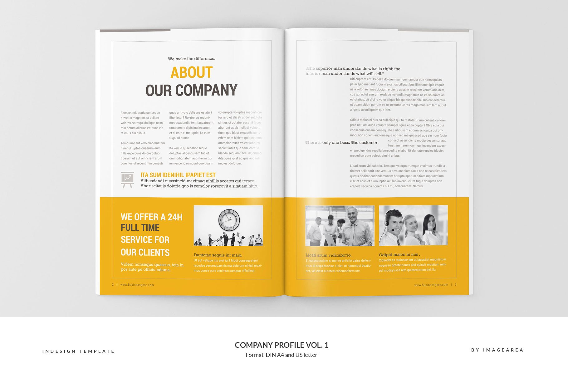 现代简洁公司企业介绍杂志画册设计模板 Company Pro