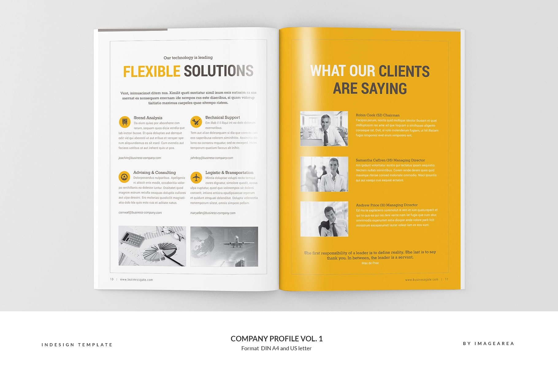 现代简洁公司企业介绍杂志画册设计模板 Company Pro