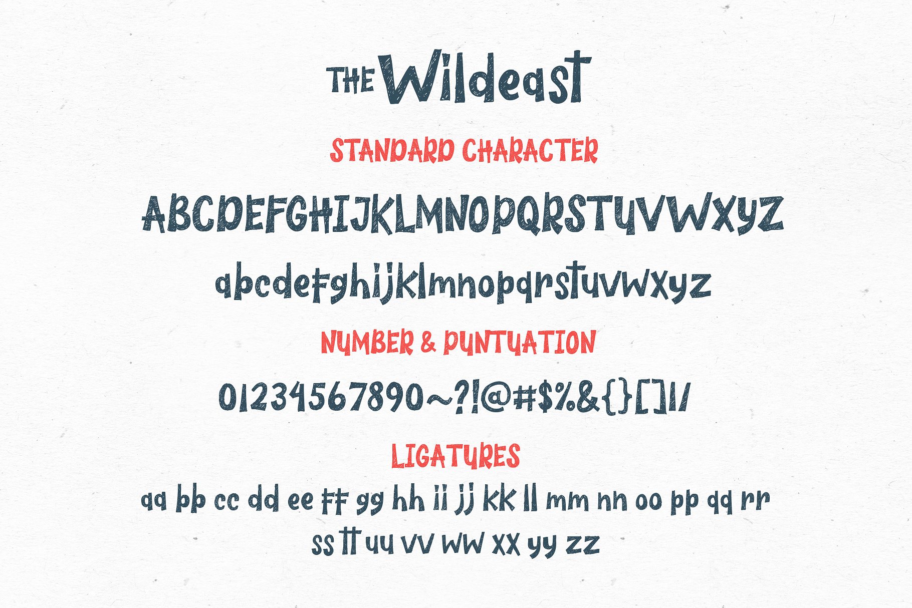 粗狂可爱的创意英文字体 The Wildeast Font