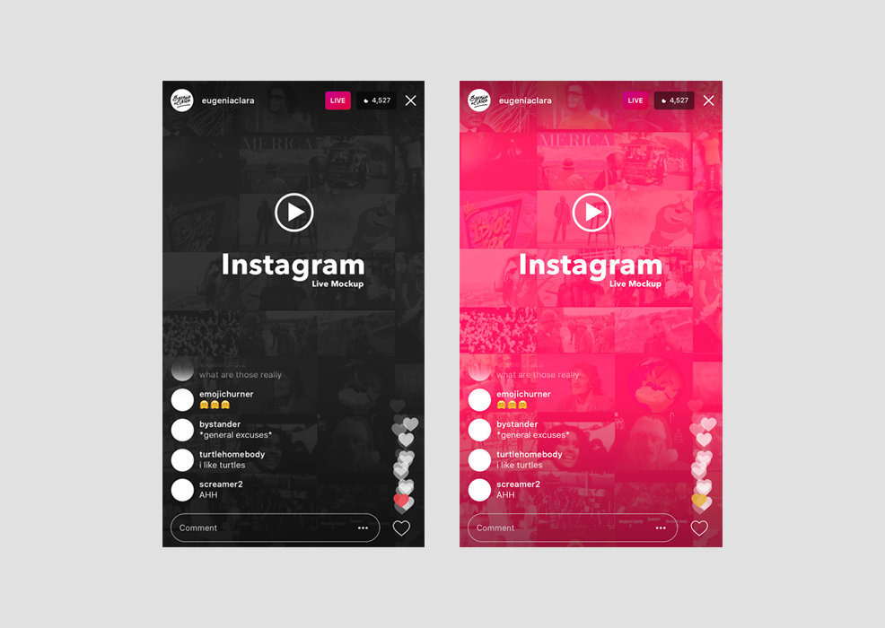 Instagram Live (iOS) UI Templa