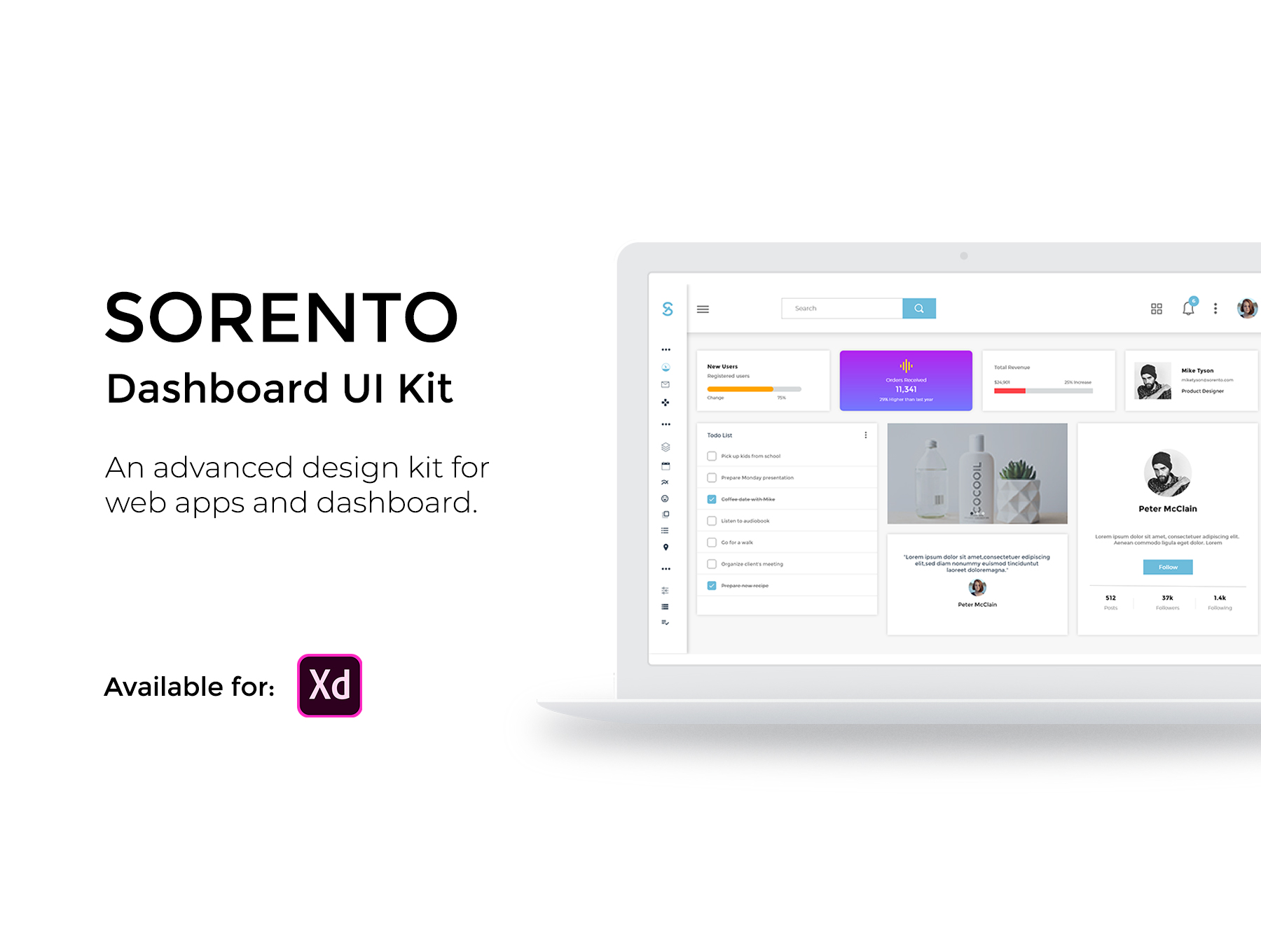 仪表板用户界面工具包Sorento Dashboard UI