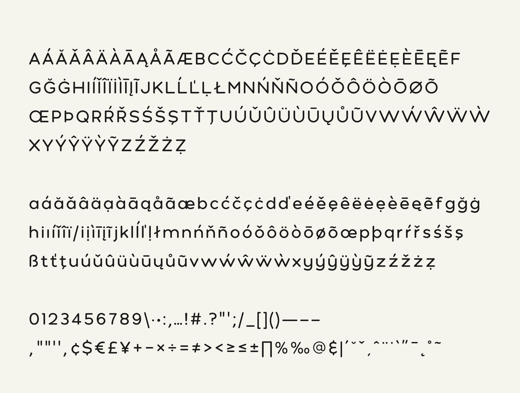 极简圆润的无衬线英文字体 Polly Rounded