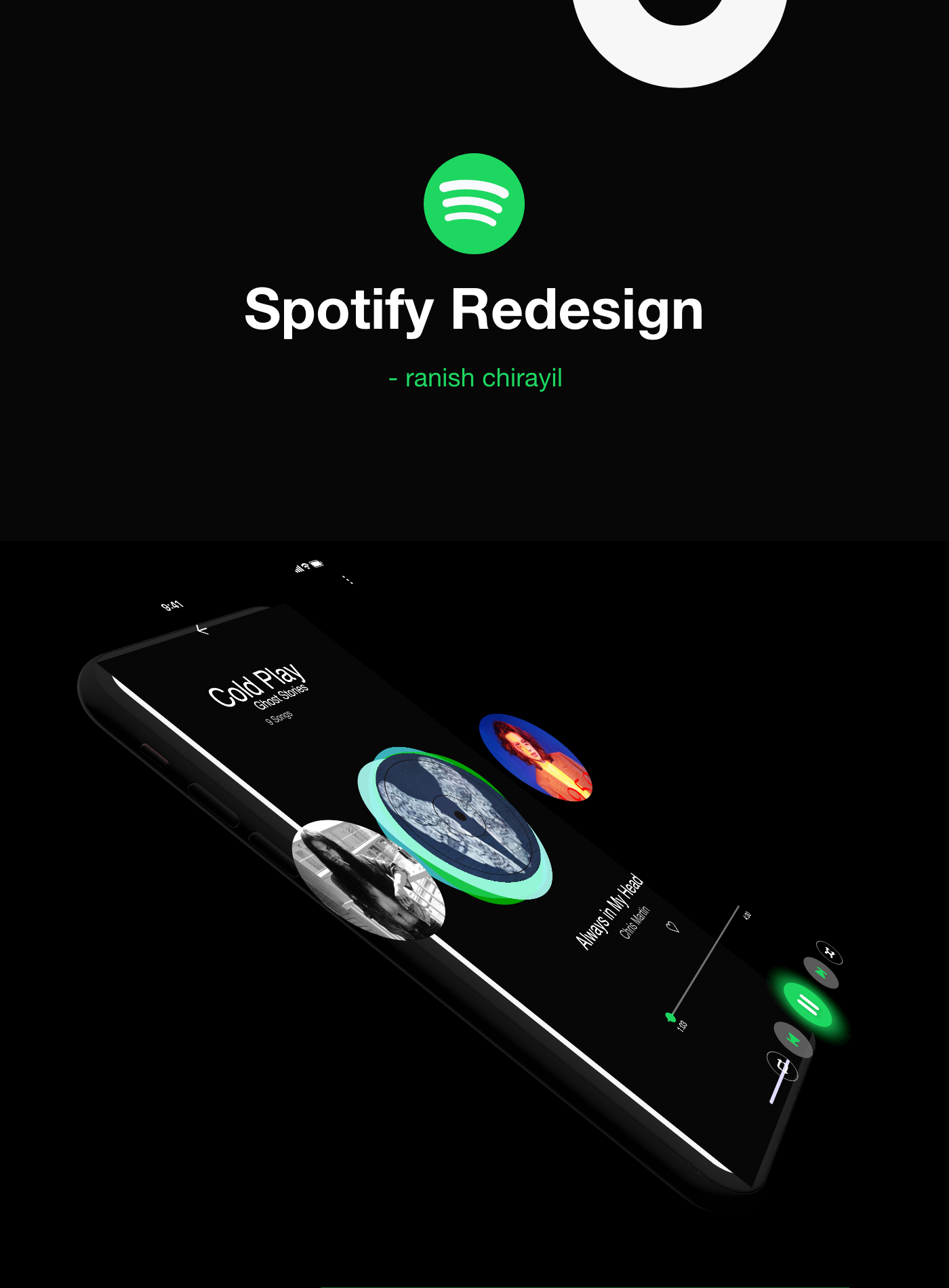 Spotify移动App重新概念设计 Redesign Co