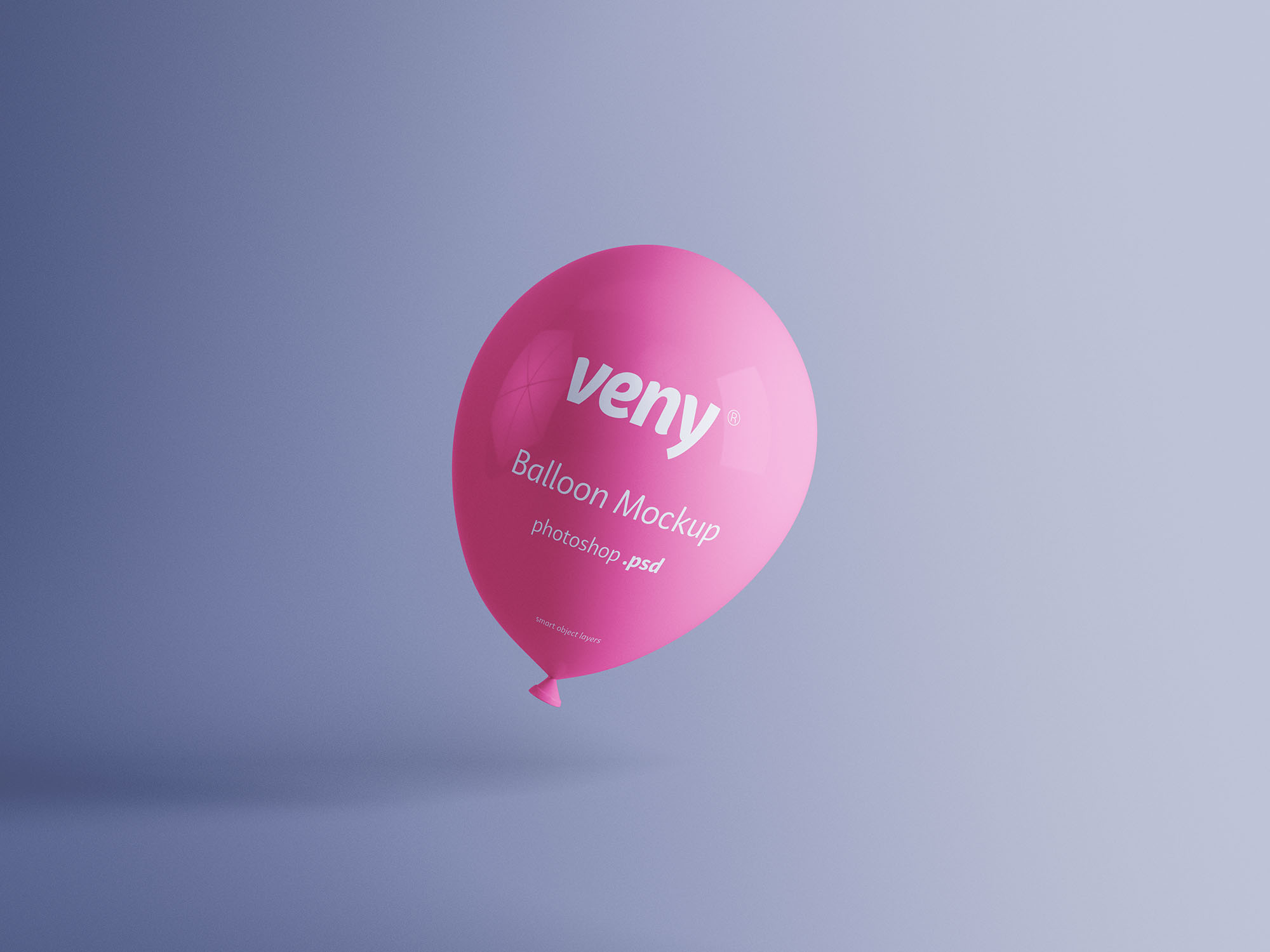 透明气球LOGO文字品牌提案贴图样机PSD模板 Transp