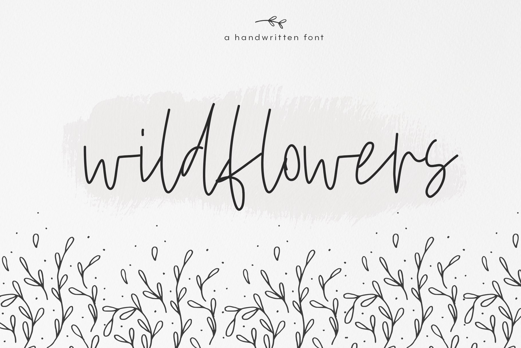 手写签名英文字体 Wildflowers - A Handw