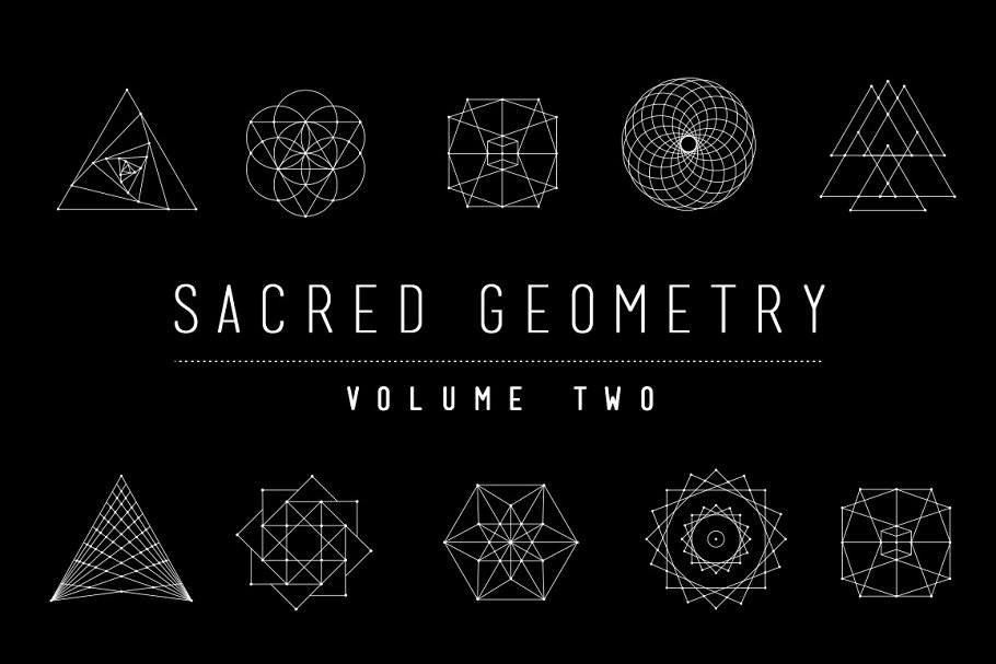 宗教几何矢量图形包 Sacred Geometry Vect