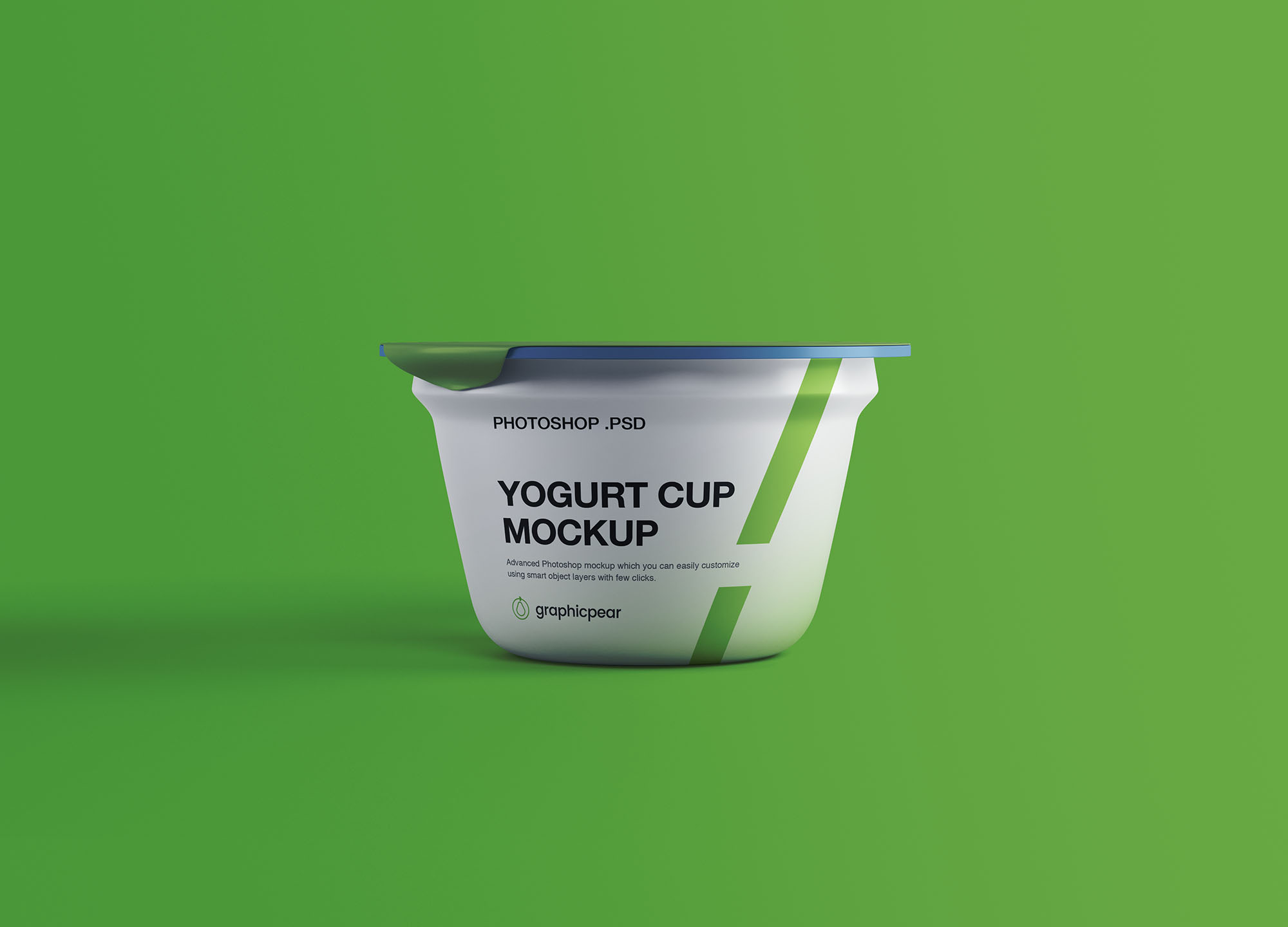 酸奶塑料杯食品包装贴图样机PSD模板素材 Yogurt Pl