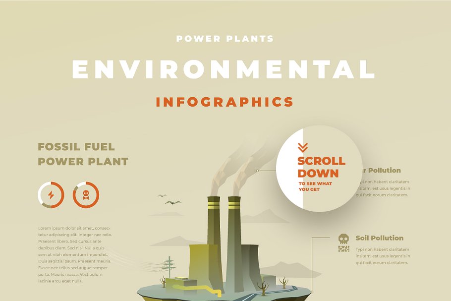 专业的环境信息图表插画矢量素材Environmental I