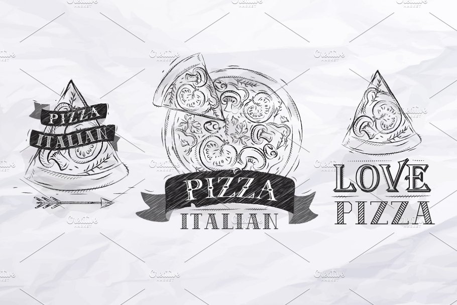 披萨图形插画 Pizza Symbol #51283