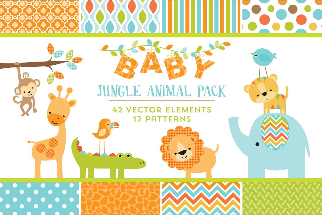 Baby Jungle Animal Graphics Pa