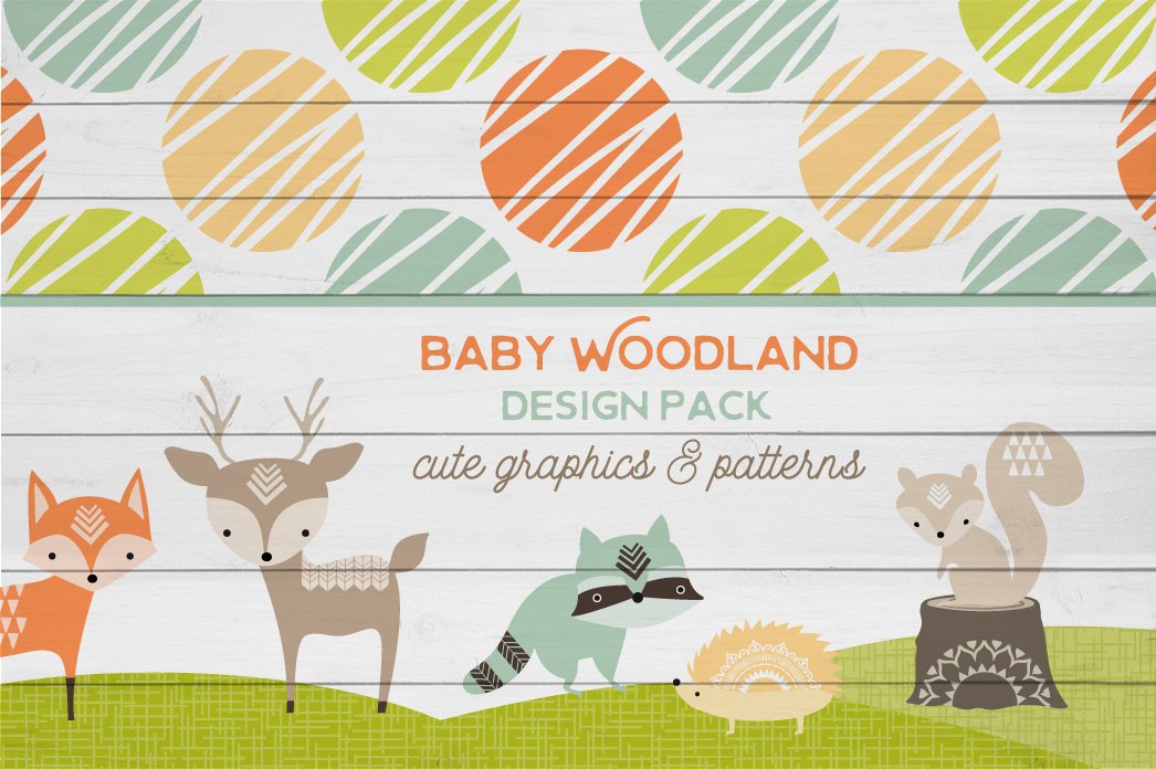 婴儿森林设计包 Baby Woodland Design P