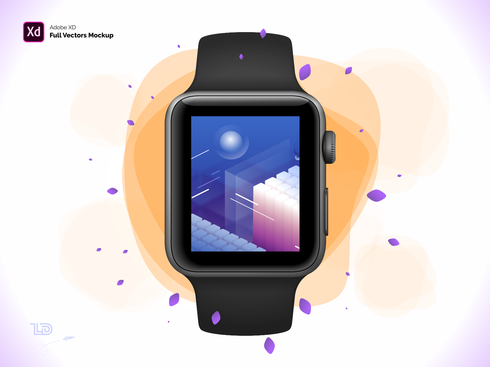 苹果智能手表贴图展示模板 Apple Watch S3 42