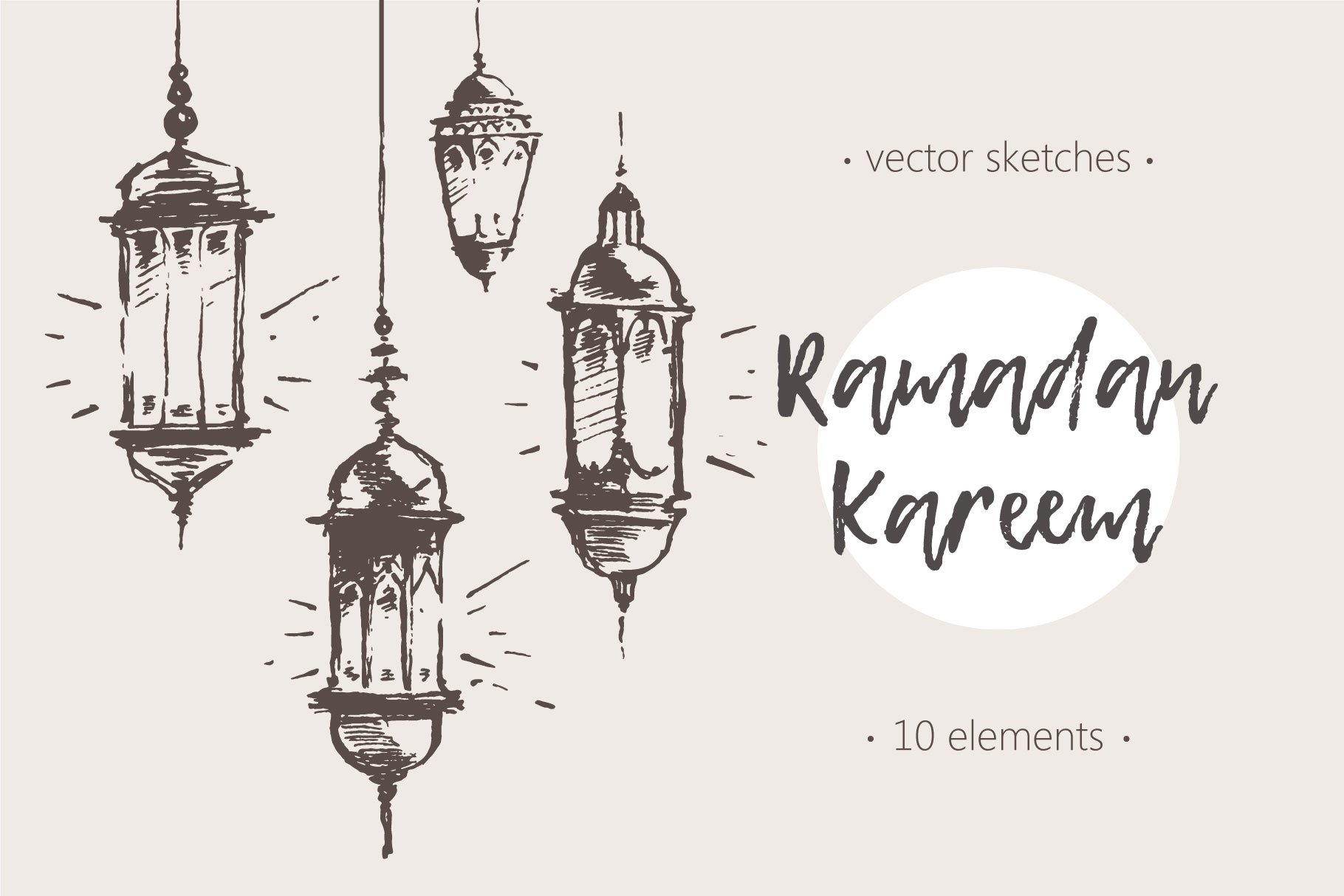 素描斋月插图合集 Big set of Ramadan Ka