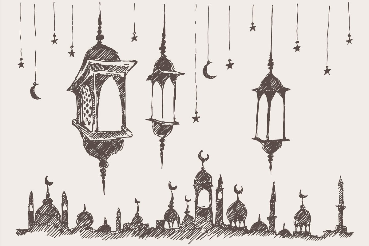 素描斋月插图合集 Big set of Ramadan Ka
