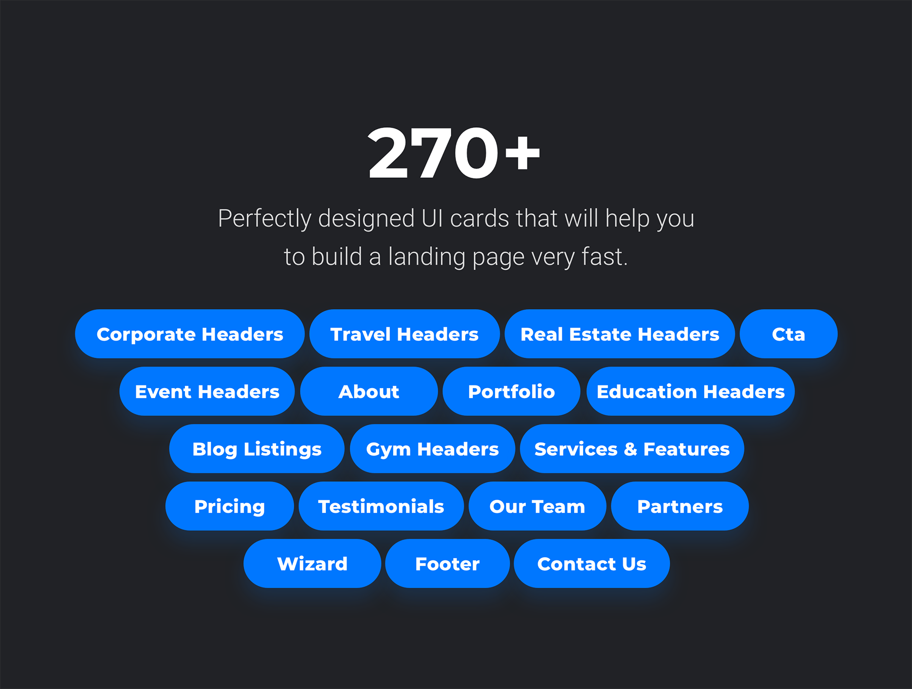 272个页面现代简洁的Web UI工具包 Cardify S