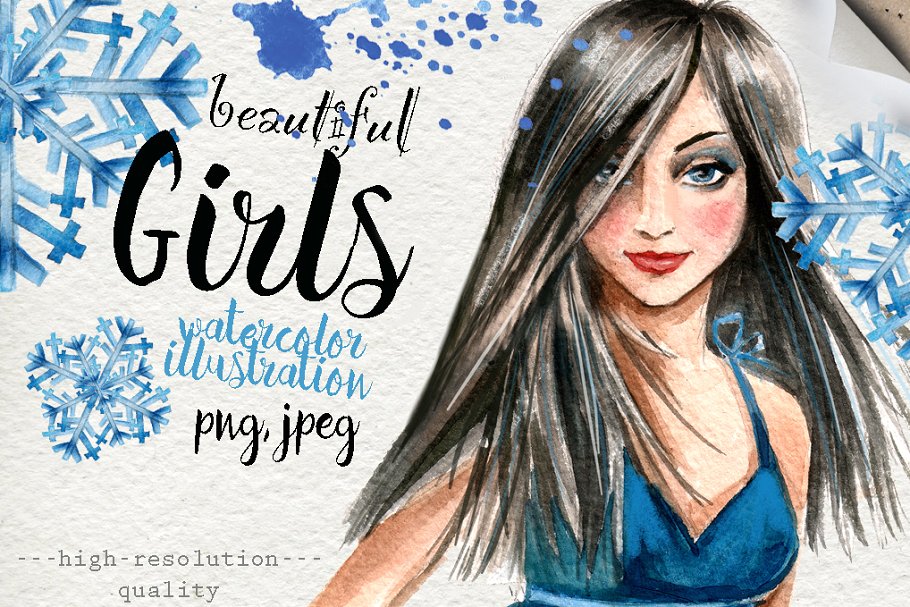 漂亮的女孩插画 6 Beautiful girls #520
