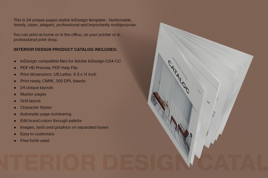 家居室内设计产品目录模板画册模板宣传画册设计 Interio