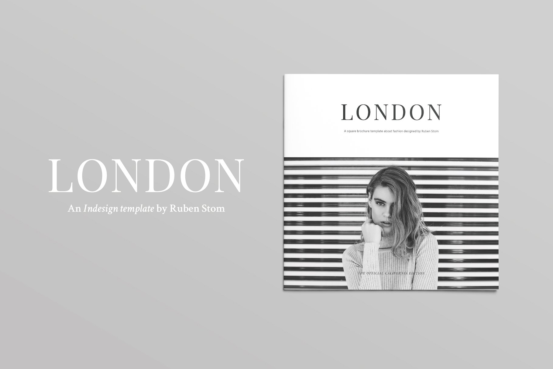 时尚方形画册模板 London Brochure Templ
