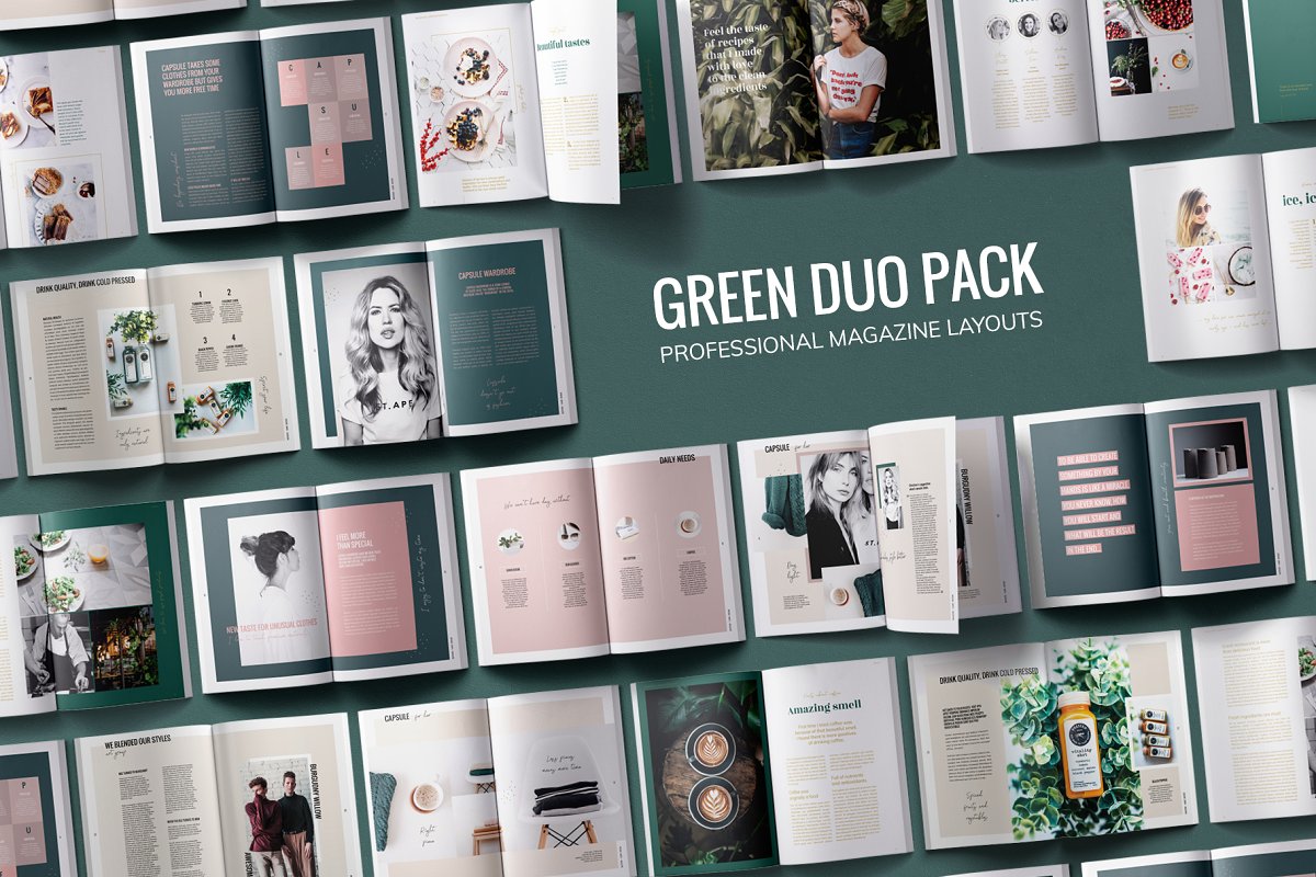 绿色二重奏组/杂志模板 Green Duo Pack Mag