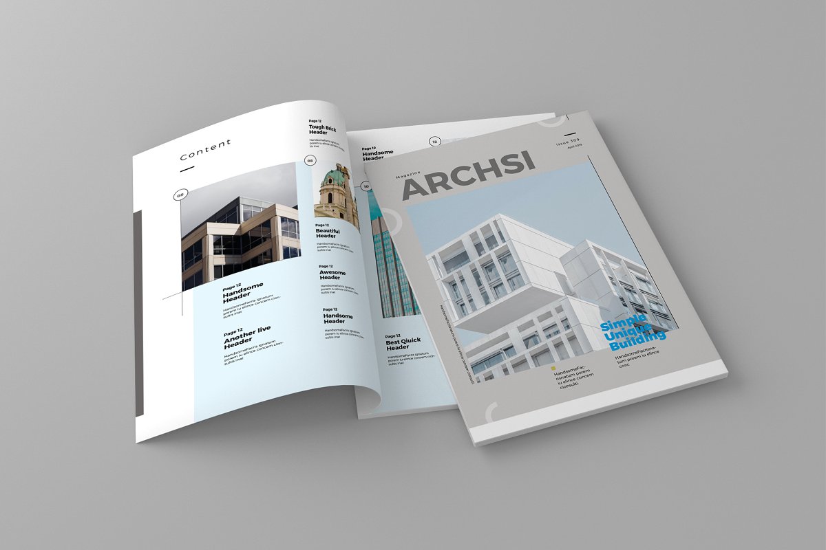 Archsi-杂志模板 archsi magazine t