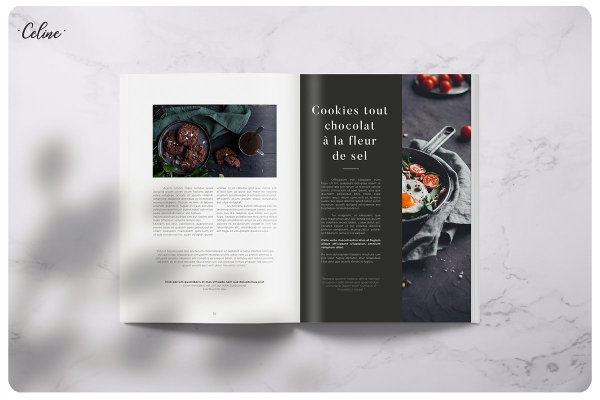 食谱美食烹饪方法设计模板 Recipe Lookbook 3