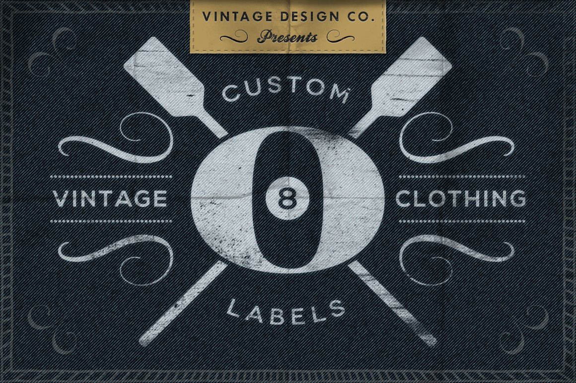 定制复古服装标签模板 Custom Vintage Clot