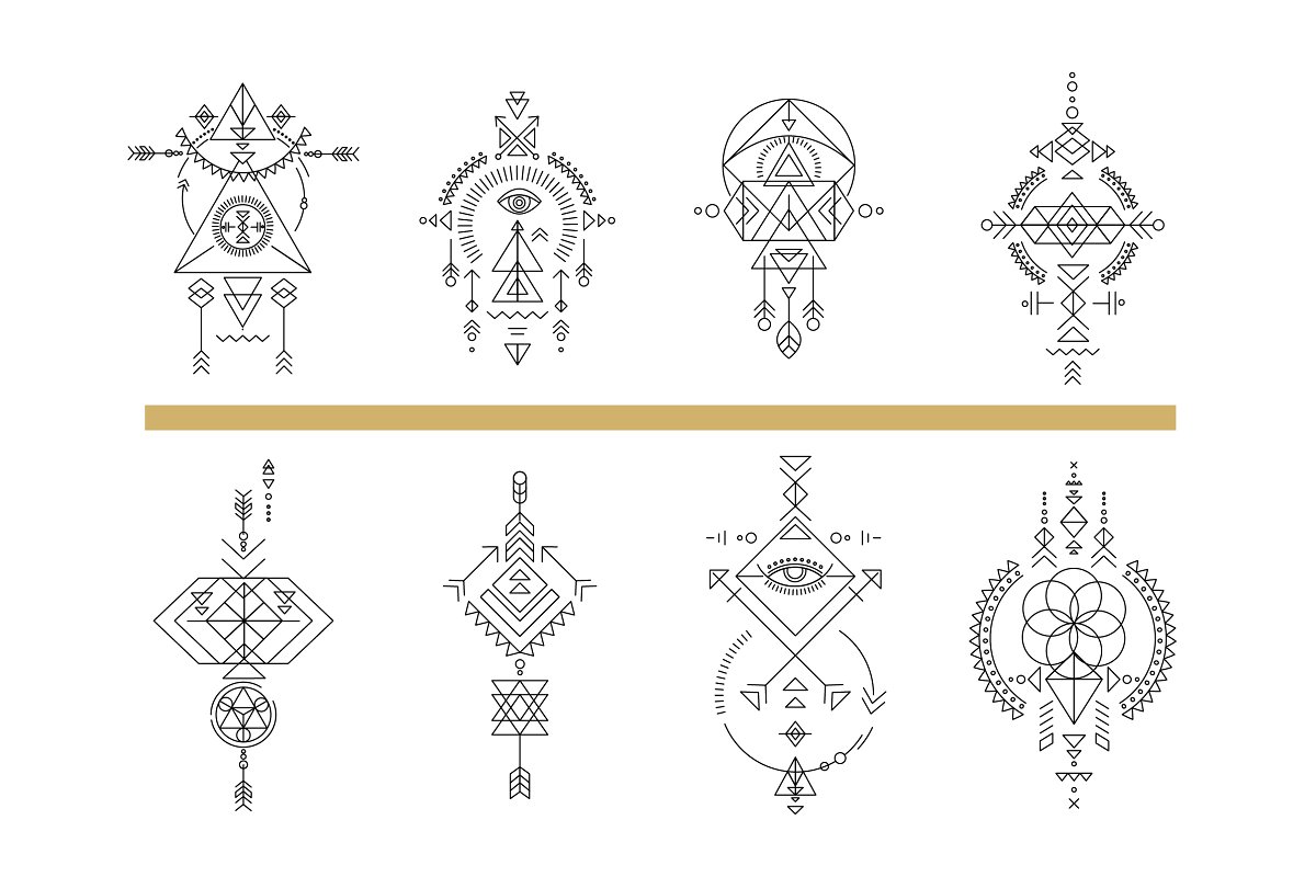 神秘的宗教几何logo设计 Esoteric Sacred