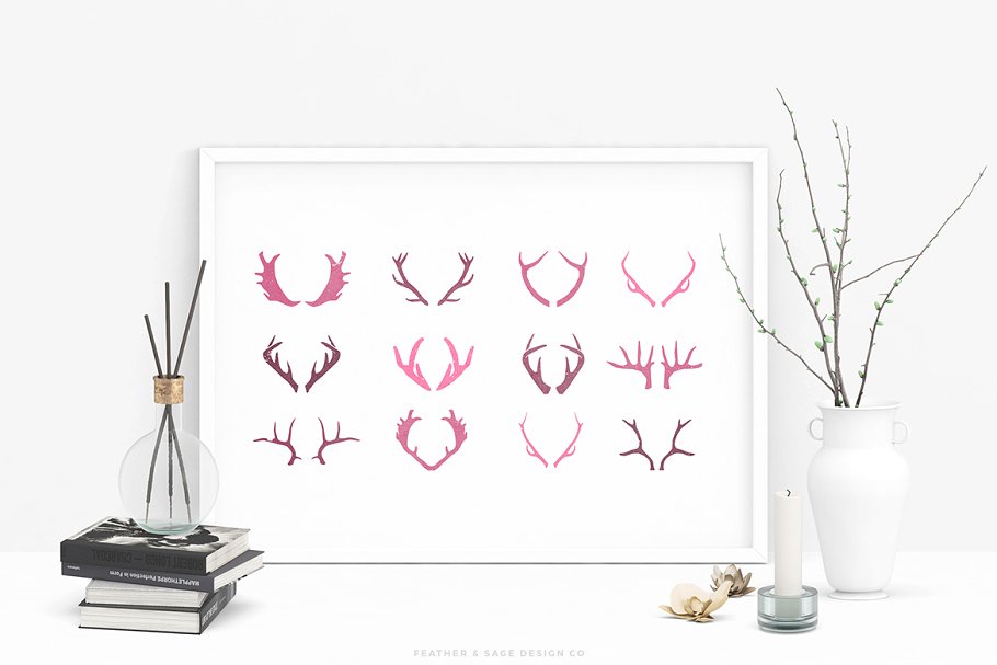 公牛矢量logo设计 Antlers a Bull Vec