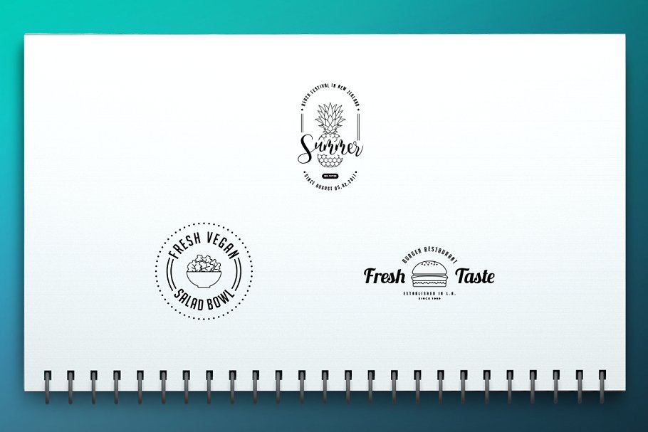 新Logo模板100 Fresh Logo Template