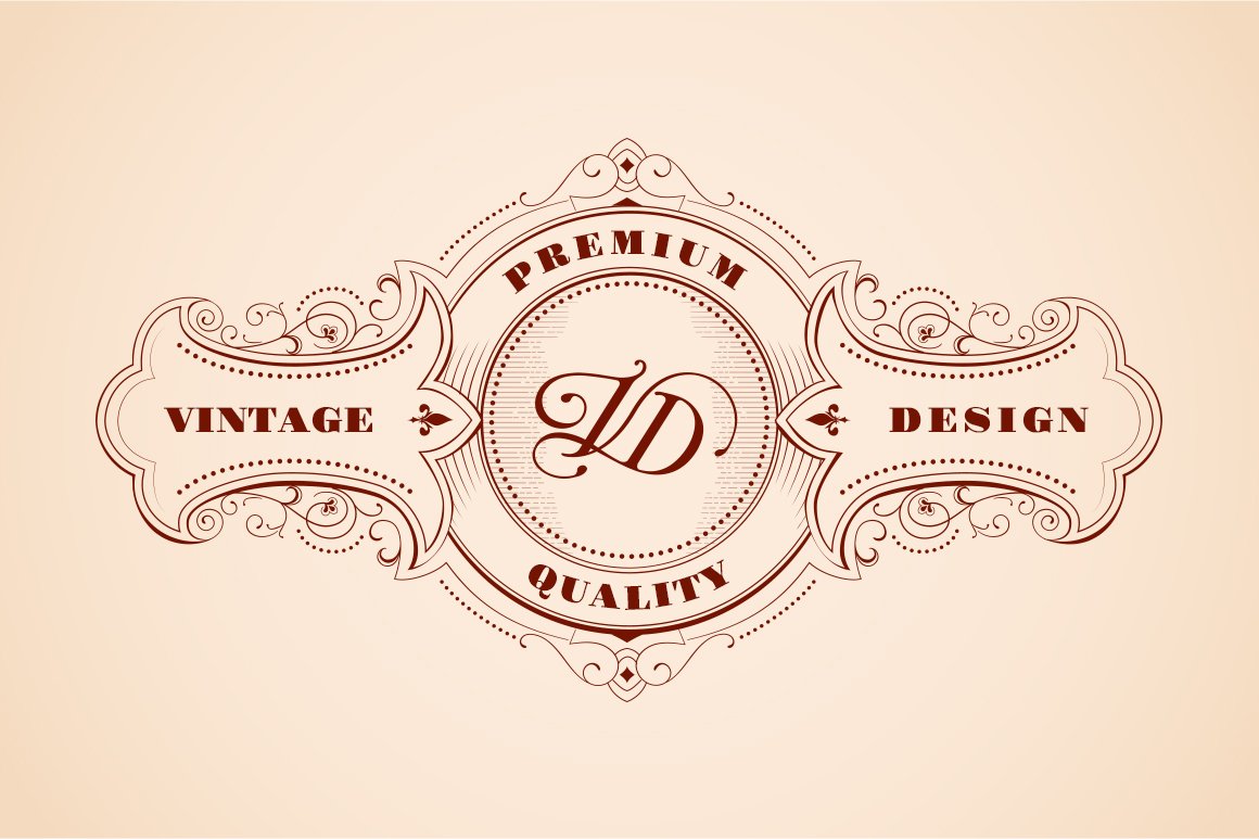 木刻样式的经典的logo设计模板 Vintage Logo