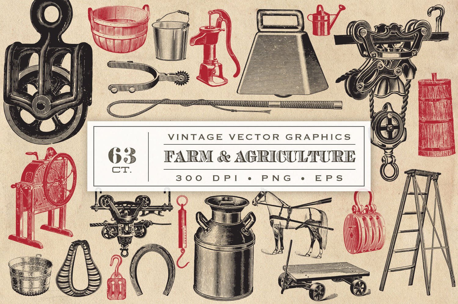 农场农业矢量图形包 Farm Agriculture Vec