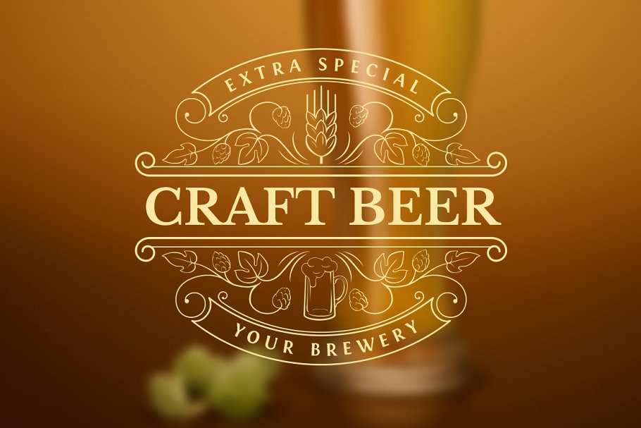复古精酿啤酒标识 Craft Beer Vintage Lo