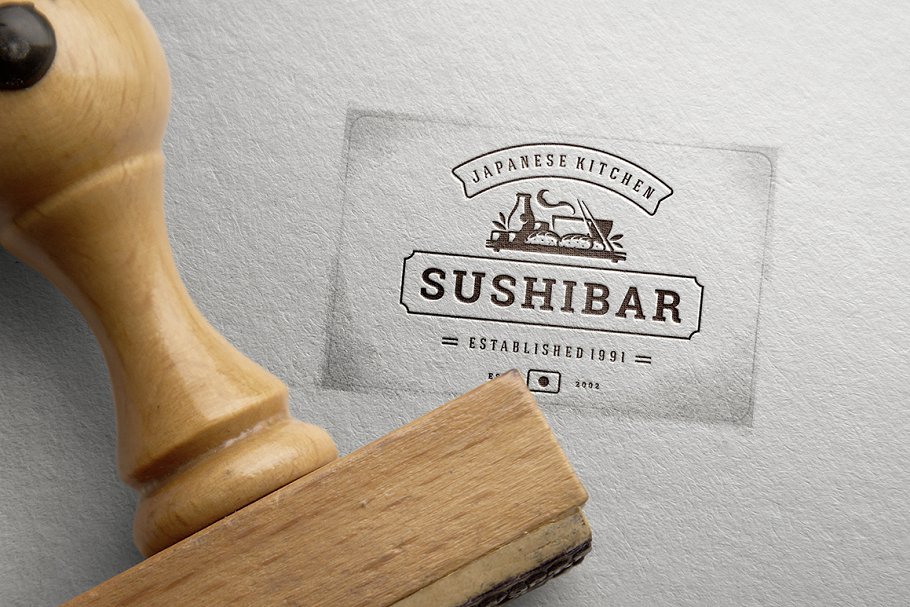 寿司店标志徽章 18 Sushi Bar Logos and