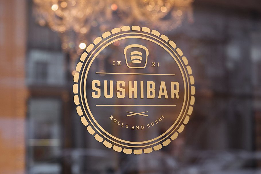 寿司店标志徽章 18 Sushi Bar Logos and