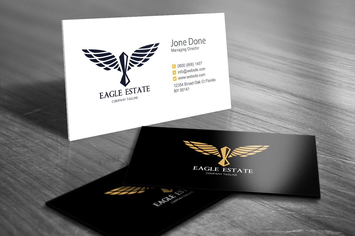 老鹰创意主题logo模版 Eagle Estate #764
