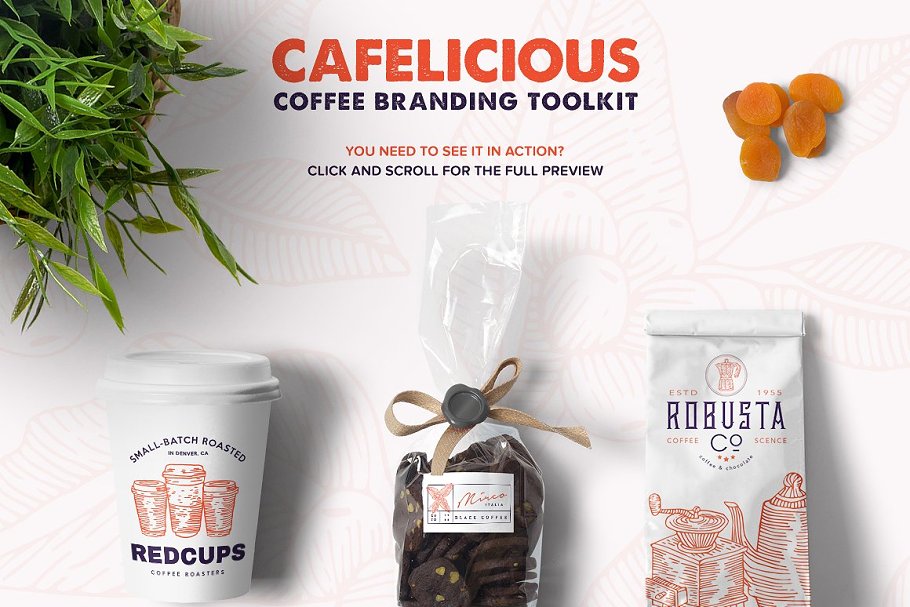 咖啡品牌设计logo模版 Cafelicious Coffe