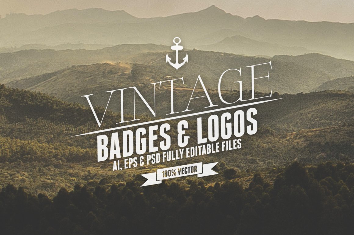 经典的logo设计模版 Vintage Badges Lo