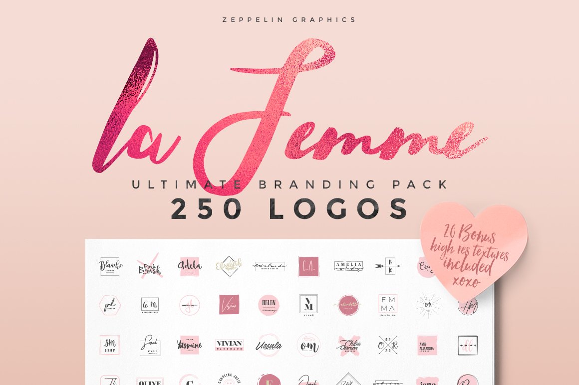 250个女性logo模版 250 Feminine Logo