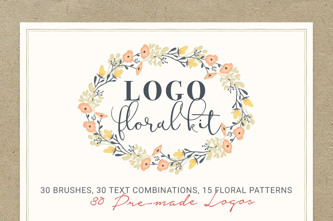 花卉logo模板素材 Logo Floral Kit #69