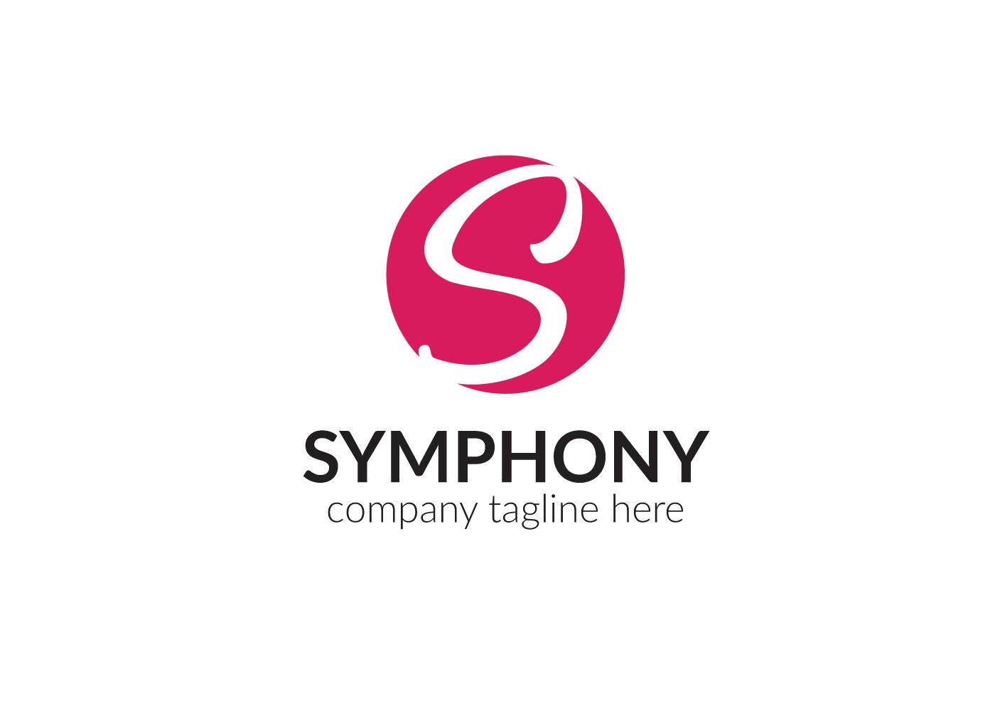 时尚的S LOGO模板 Symphony Letter S